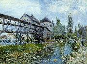 Alfred Sisley Provencher's Mill at Moret painting